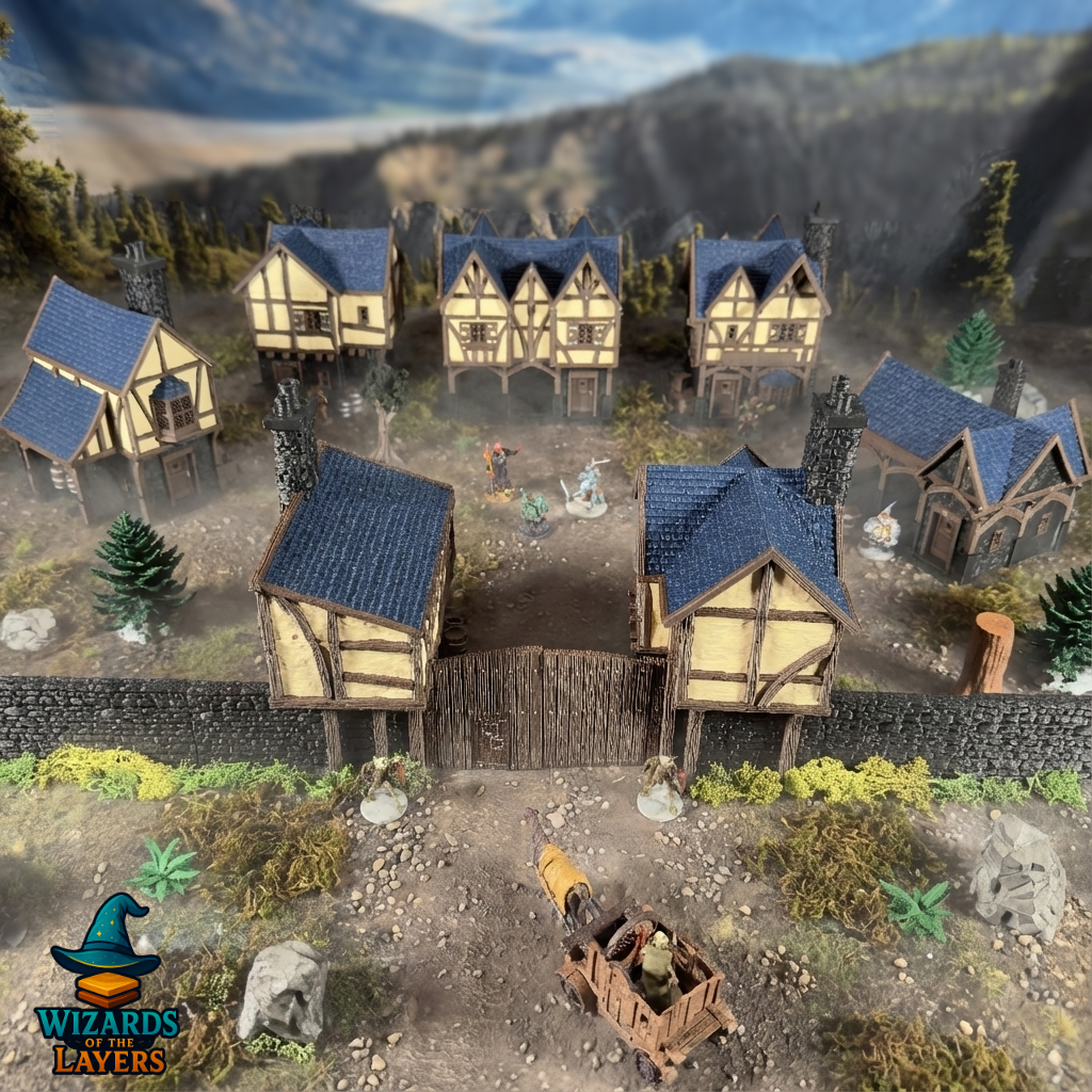 The Azure Frontier Village Bundle – Complete Tabletop Set